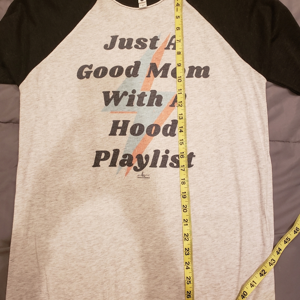 Hippie Runner White & Black Baseball/Raglan Graphic Shirt